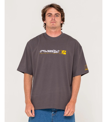 RUSTY MENS JETSETTER S/S TEE - COAL