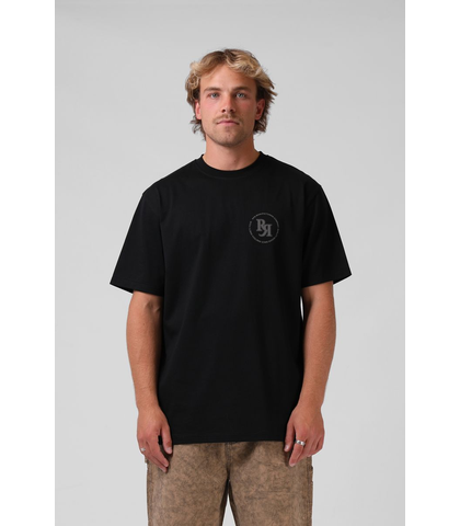 RPM MENS CIRCLE PUFF TEE - BLACK