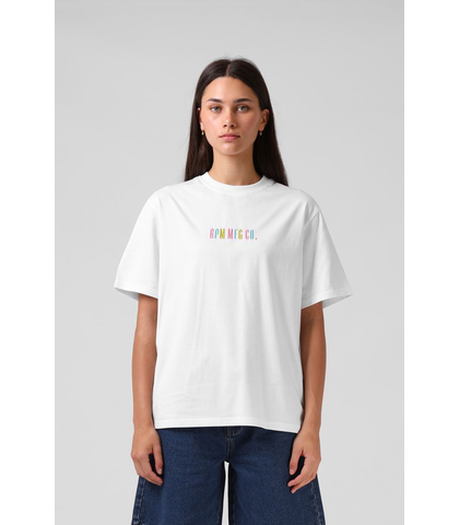 RPM LADIES EMB TEE - WHITE