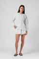 RPM LADIES OLIVE BLOUSE - WHITE STRIPE