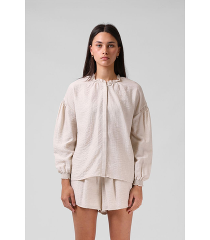 RPM LADIES OLIVE BLOUSE - OATMEAL