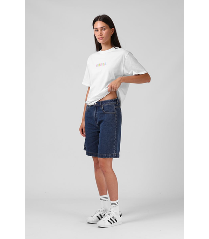 RPM LADIES DENIM JORTS - MID RINSE