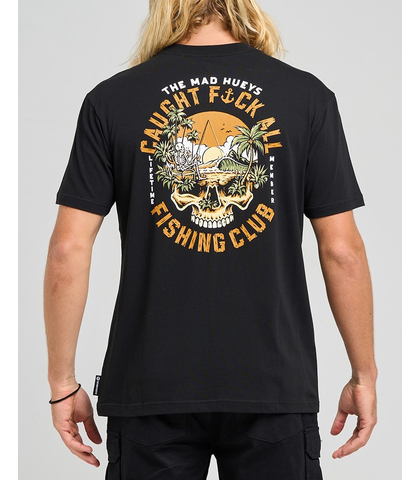 MAD HUEYS CAUGHT FK ALL ISLAND TEE - BLACK