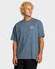 BILLABONG MENS DOUBLE SPREAD OG TEE - STEEL BLUE