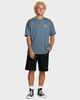 BILLABONG MENS DOUBLE SPREAD OG TEE - STEEL BLUE