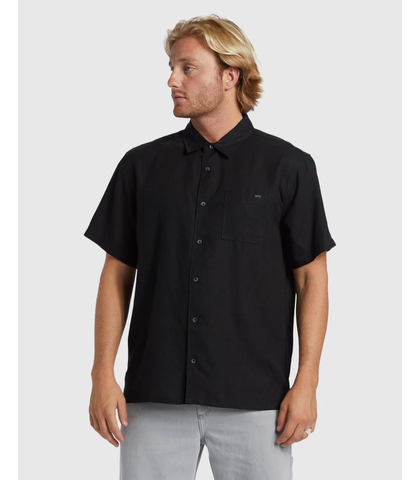 BILLABONG MENS RICARDOS/S DRESS SHIRT - BLACK