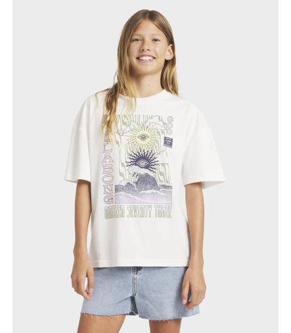 BILLABONG GIRLS SWELL TRIP TEE - SALT CRYSTAL