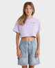 BILLABONG GIRLS MIXXING VIBES CROP TEE - LIGHT PURPLE