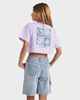 BILLABONG GIRLS MIXXING VIBES CROP TEE - LIGHT PURPLE