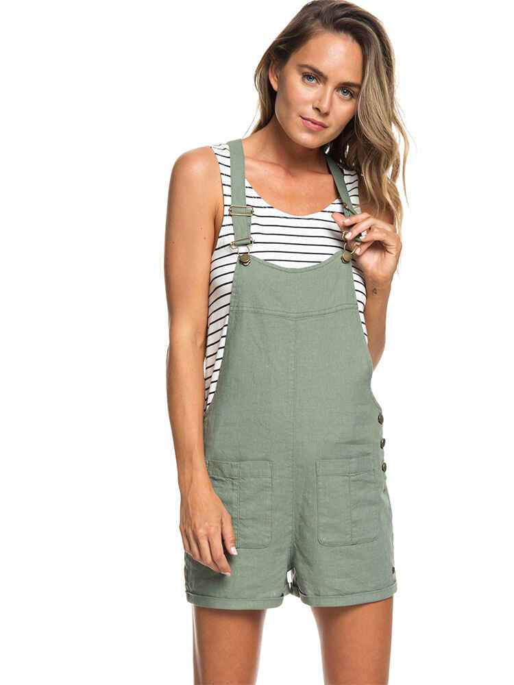 ROXY LADIES COMPASS DIRECTION PLAYSUIT - OLIVE - Womens-Dresses ...
