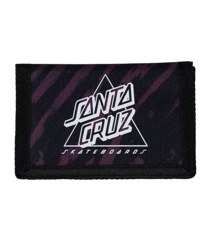 SANTA CRUZ NOT A DOT HOLLOW VELCRO WALLET - MAROON TIE DYE