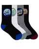 SANTA CRUZ BOYS BOLD SHADOW DOT CREW SOCK 4 PACK - BLACK / WHITE