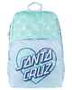 SANTA CRUZ GIRLS CHECKER HEART DOT BACKPACK - AQUA CHECK