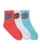 SANTA CRUZ GIRLS OVAL DOT MID SOCK 3 PACK - ROSE / WHITE
