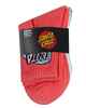 SANTA CRUZ GIRLS OVAL DOT MID SOCK 3 PACK - ROSE / WHITE