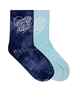 SANTA CRUZ GIRLS HEART DOT HOLLOW MID SOCK 2 PACK - DARK BLUE TIEDYE