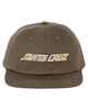 SANTA CRUZ MENS OFF SET STRIP STRAPBACK 6 PANEL CAP - BROWN