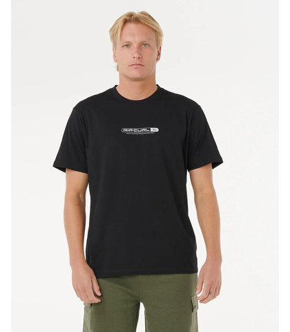 RIPCURL MENS VAPORCOOL TEST TUBE TEE - BLACK