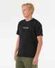 RIPCURL MENS VAPORCOOL TEST TUBE TEE - BLACK