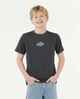 RIPCURL BOYS TROPICAL DAZE ART TEE - WASHED BLACK