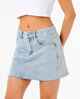 RIPCURL LADIES TABBY DENIM MINI SKIRT - VINTAGE BLUE