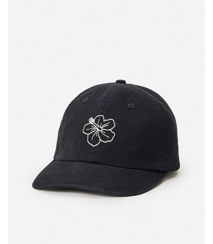 RIPCURL LADIES MIXED 6 PANEL CAP - BLACK / WHITE