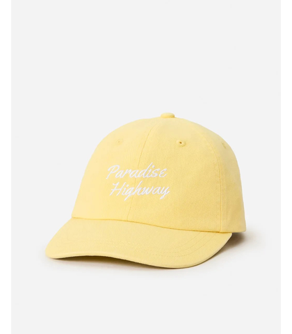 RIPCURL LADIES MIXED 6 PANEL CAP - YELLOW