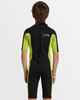 BILLABONG BOYS 2MM FOIL BACKZIP SPRINGSUIT - FLURO LIME