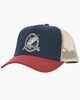 SALTY CREW BILL CLUB TRUCKER CAP - NAVY / BURGANDY