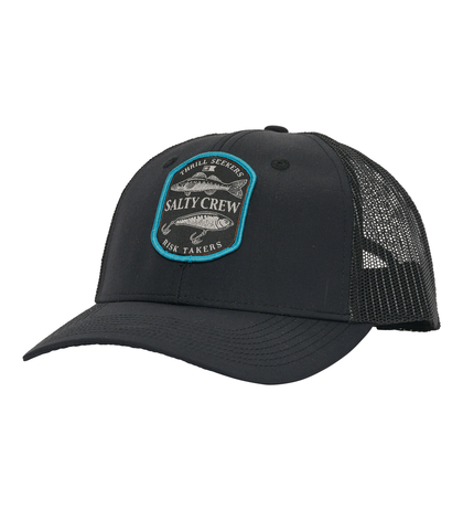 SALTY CREW BAITED RETRO TRUCKER CAP - BLACK