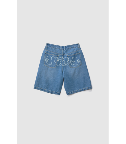 XLARGE BUBBLE 91 BULL DEMIN SHORT - BLUE INDIGO
