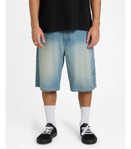 BILLABONG MENS SCRIPT SMOKO DENIM SHORT - SUN FADED INDIGO