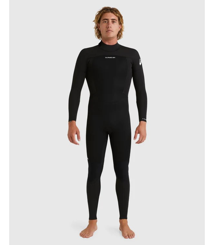 QUIKSILVER MENS 3/2 PROLOGUE+ GBS BK ZIP STEAMER - BLACK