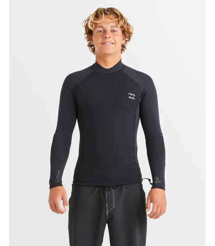 BILLABONG MENS 1MM REVOLTION NATURAL L/S SURF JACKET - BLACK