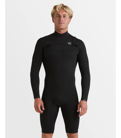 BILLABONG MENS REVOLUTION NATURAL L/S CHESTZIP SPRINGSUIT - BLACK