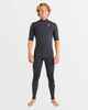 BILLABONG MENS 2MM ABSOLUTE NATURAL S/S CHESTZIP STEAMER - BLACK