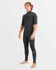 BILLABONG MENS 2MM ABSOLUTE NATURAL S/S CHESTZIP STEAMER - BLACK