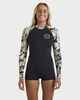 BILLABONG LADIES SPRING FEVER NATURAL L/S SPRINGSUIT - BLK FLOARL