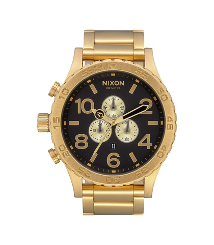 NIXON 51-30 CHRONO SS WATCH - ALL GOLD / BLACK