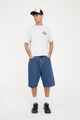 HUFFER MENS BLOCK CROP TEE - AIRHUFFER - SILVER MARLE