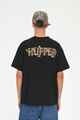 HUFFER MENS BLOCK TEE - WOODY - BLACK