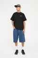 HUFFER MENS BLOCK TEE - WOODY - BLACK