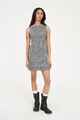 HUFFER LADIES ROONEY GIGI SHIRRED DRESS - BLACK/ CHALK