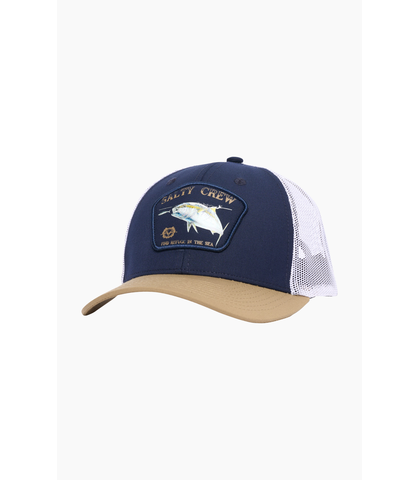 SALTY CREW RETRO TRUCKER CAP - NAVY / TAN / WHITE