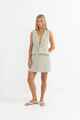 RHYTHM LADIES COVE STRIPE BIAS CUT MINI SKIRT - ALOE