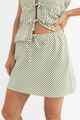 RHYTHM LADIES COVE STRIPE BIAS CUT MINI SKIRT - ALOE