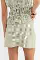 RHYTHM LADIES COVE STRIPE BIAS CUT MINI SKIRT - ALOE