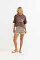 RHYTHM LADOES KAI OVERSIZE TEE - CHOCOLATE
