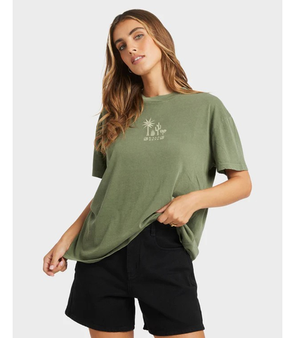 BILLABONG LADIES GARDEN KEEPER TEE - CANTEEN