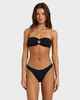 ROXY LADIES SD BEACH CLASSICS RING BANDEAU BIKINI TOP - BLACK